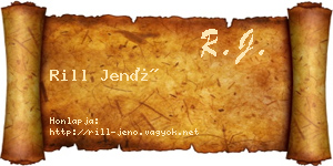 Rill Jenő névjegykártya