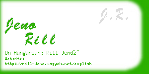 jeno rill business card